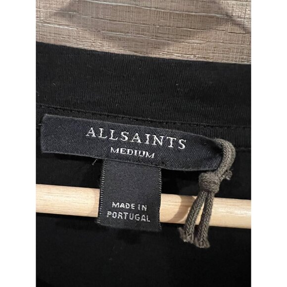 AllSaints Black Sanza Cotton Tank top size M - Picture 5 of 9